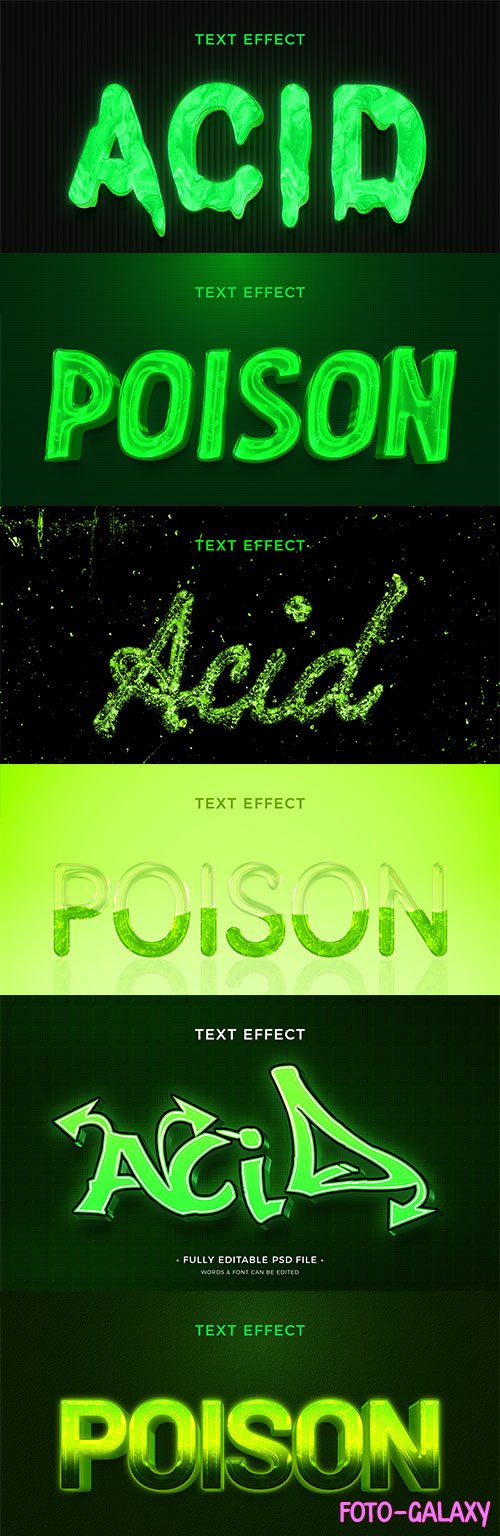 Psd style text effect editable set vol 40