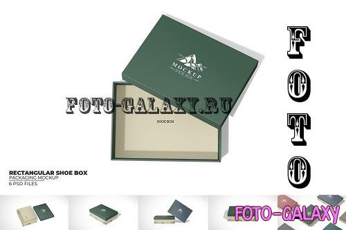 Rectangular Shoe Box Package Mockup - 10957308