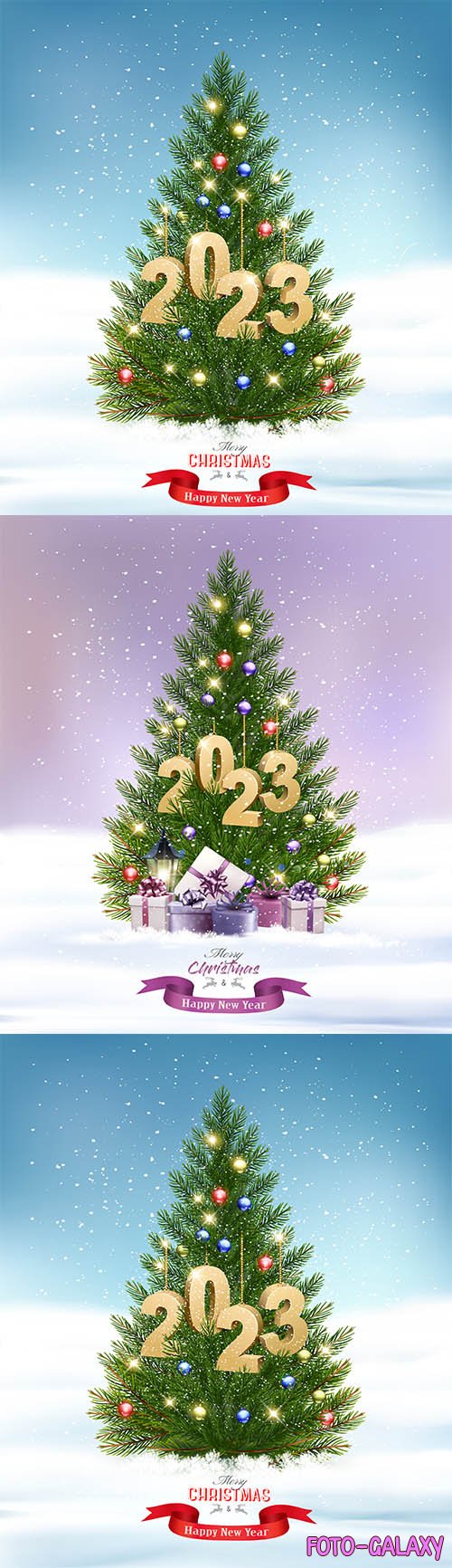 Holiday christmas background with christmas tree