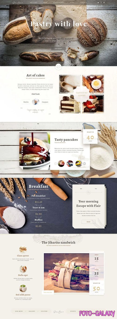 Bakery Website PSD Template