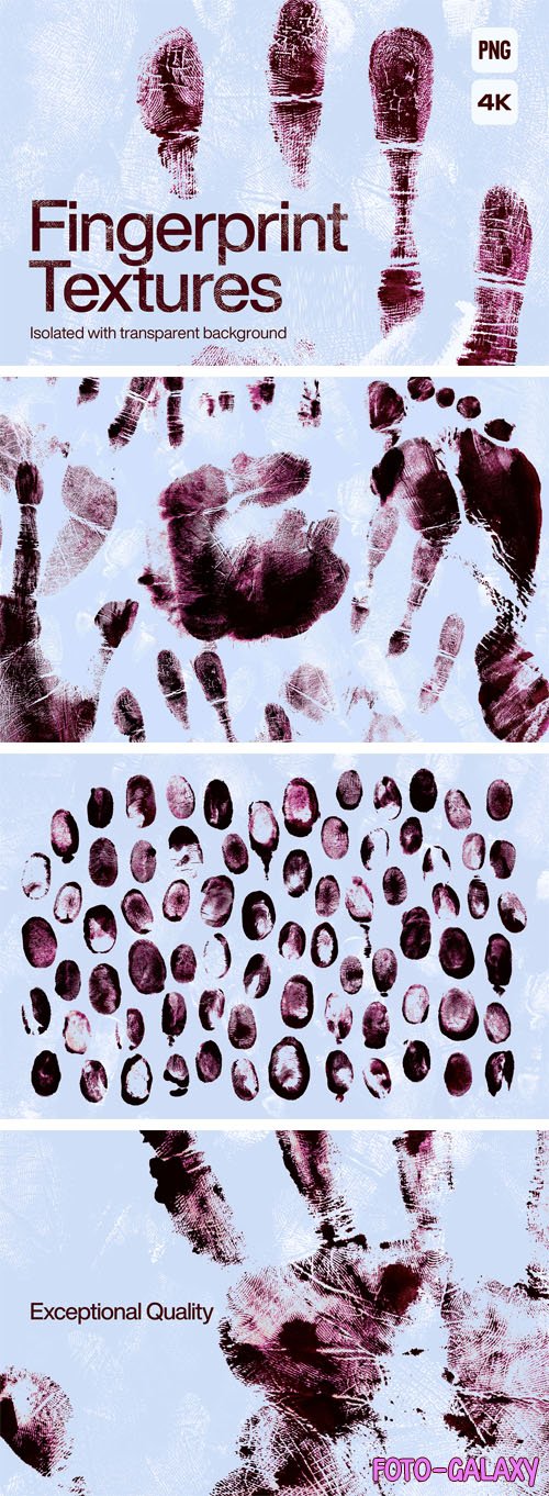 100+ Fingerprint PNG Textures [4k]