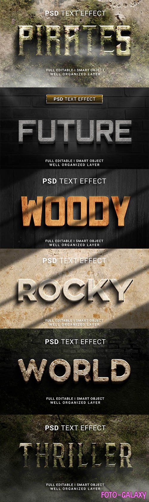 Psd style text effect editable set vol 63