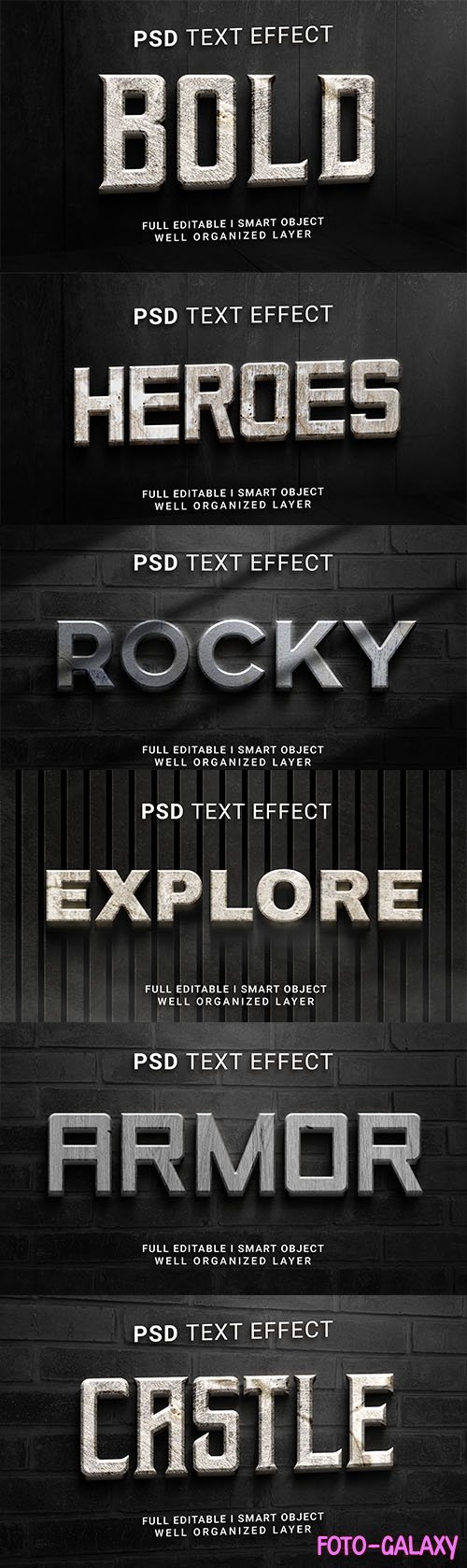 Psd style text effect editable set vol 59