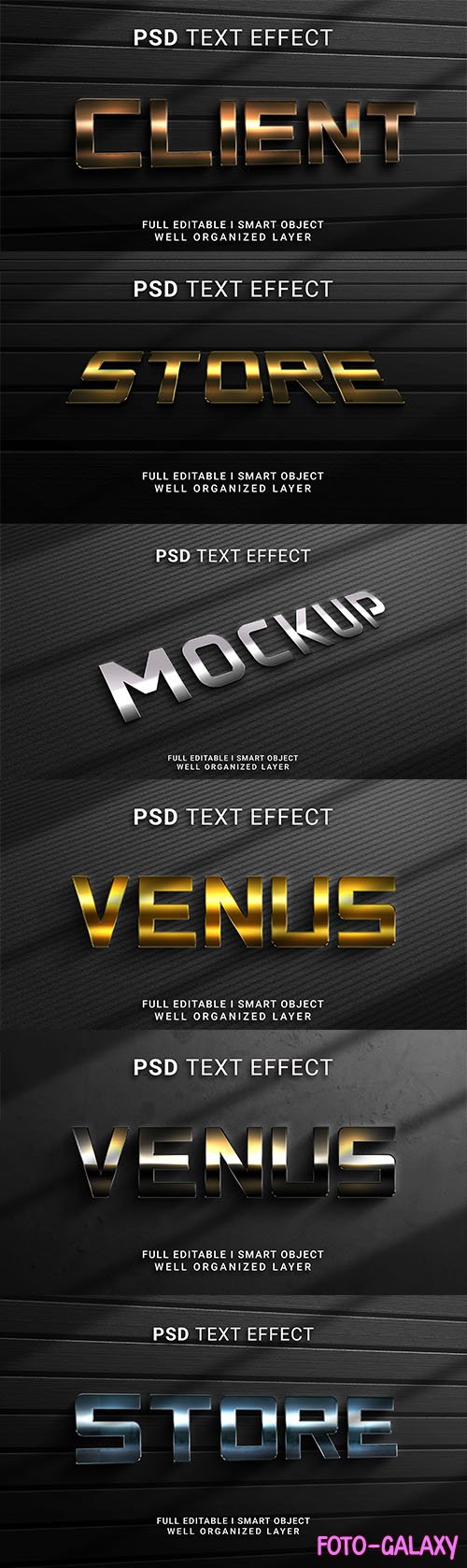 Psd style text effect editable set vol 60