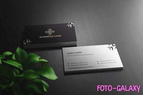 PSD realistic dark business card mockup design or luxury modern business card mockup design
