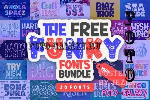 The Free Funky Fonts Bundle - 20 Premium Fonts