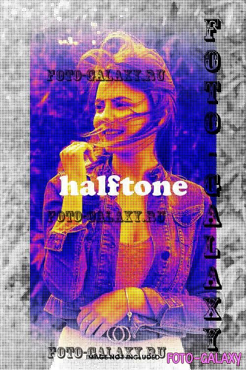 Halftone Photo Effect - B9X36N2