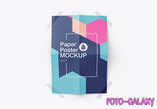 PSD paper folded mockup