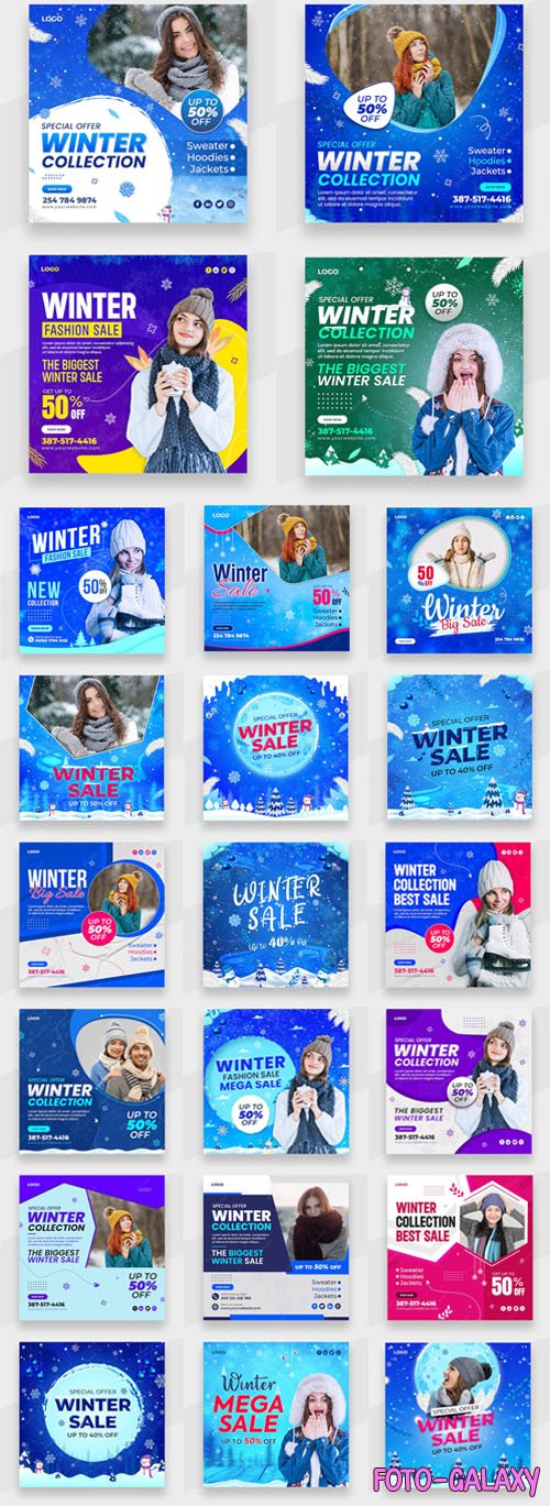 30+ Winter Sales Banners PSD Templates