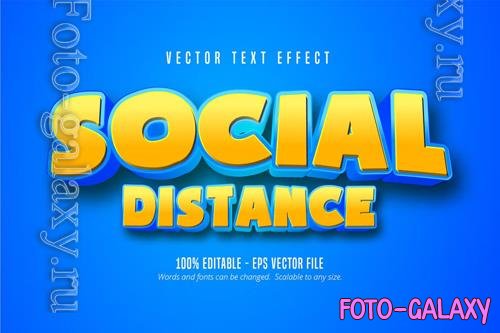 Social Distance - Editable Text Effect, Font Style