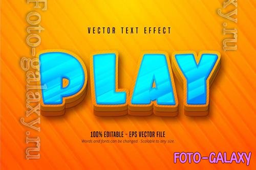 Play - Editable Text Effect, Cartoon Font Style