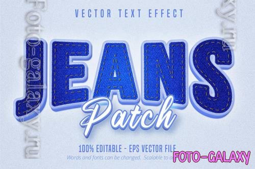 Jeans - Editable Text Effect, Denim Font Style