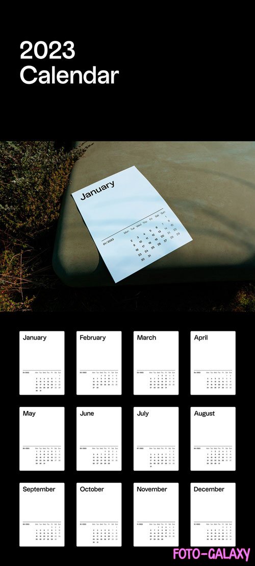 2023 Monthly Calendar PDF Template