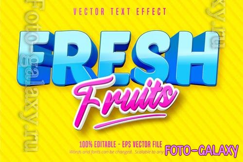 Fresh Fruits - editable text effect, font style