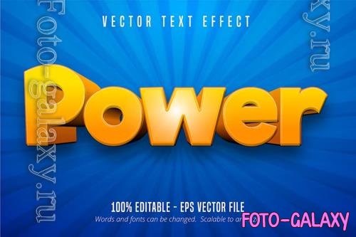 Power - editable text effect, font style