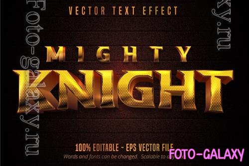 Mighty Knight - editable text effect, font style