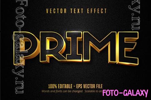 Prime - Editable Text Effect, Gold Font Style