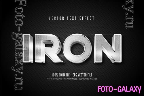 Iron - Editable Text Effect, Metallic Font Style