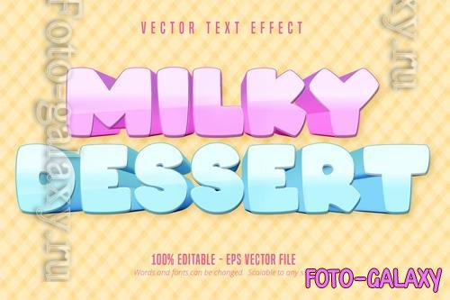 Milky Dessert - editable text effect, font style