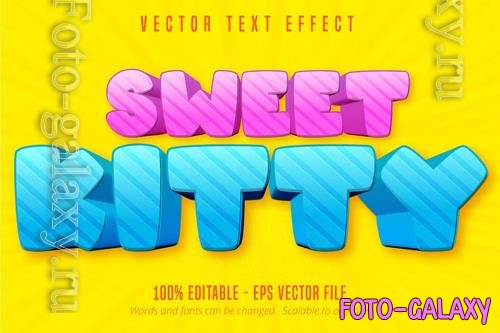 Sweet Kitty - editable text effect, font style