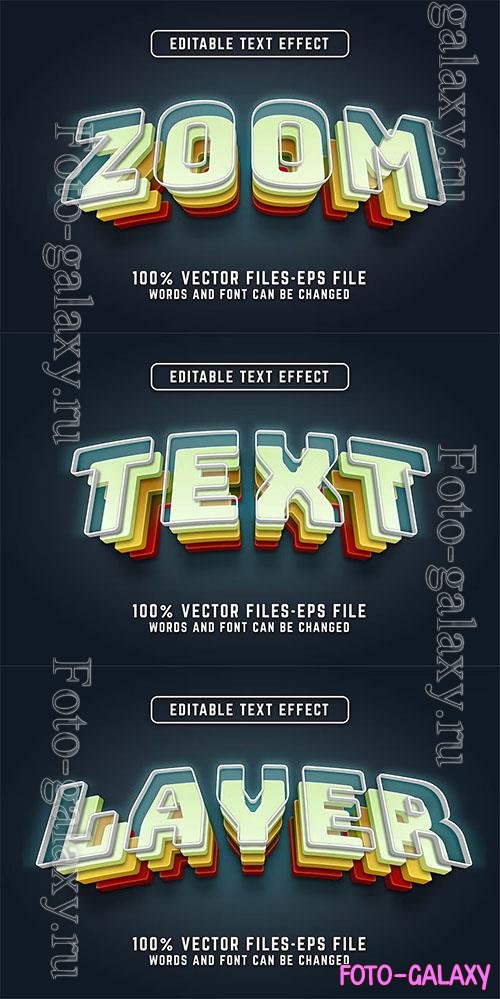Zoom Editable Text Effect
