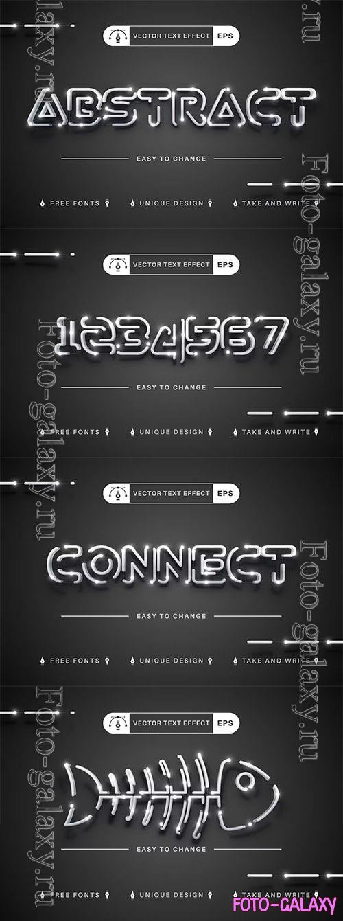 Light Connect - editable text effect, font style
