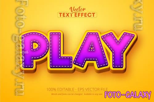 Play - Editable Text Effect, Cartoon Font Style vol 2