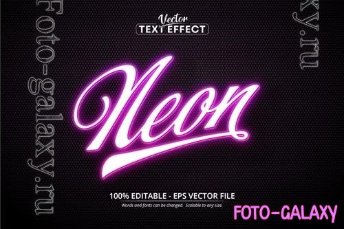 Neon Light - Editable Text Effect, Font Style