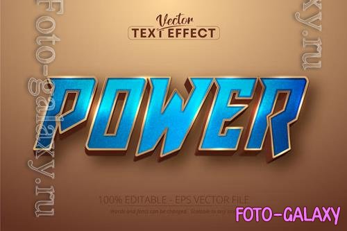 Power - Editable Text Effect, Gold Font Style vol 2