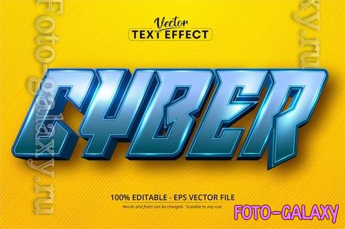 Cyber ??- Editable Text Effect, Cartoon Font Style