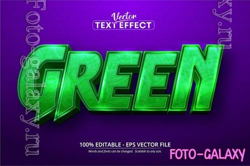 Green - Editable Text Effect, Font Style