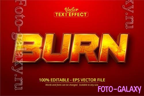 Burn - Editable Text Effect, Font Style