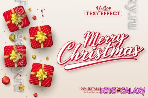 Merry Christmas - Editable Text Effect, Font Style vol 15