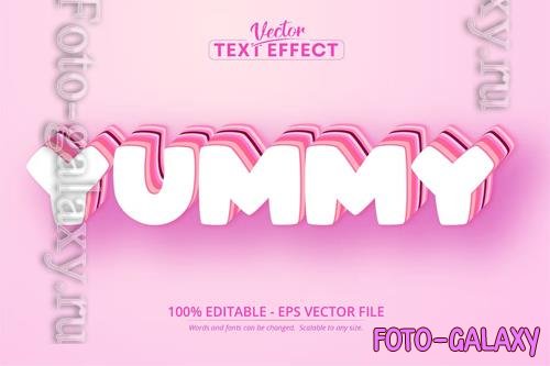 Yummy - editable text effect, font style