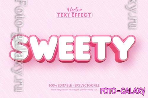 Sweety - editable text effect, font style