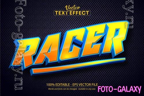 Racer - editable text effect, font style
