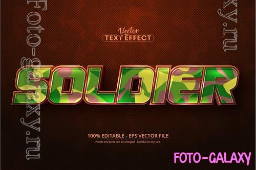 Soldier - editable text effect, font style