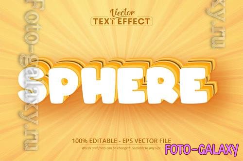 Sphere - editable text effect, font style