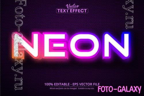 Neon - Editable Text Effect, Font Style