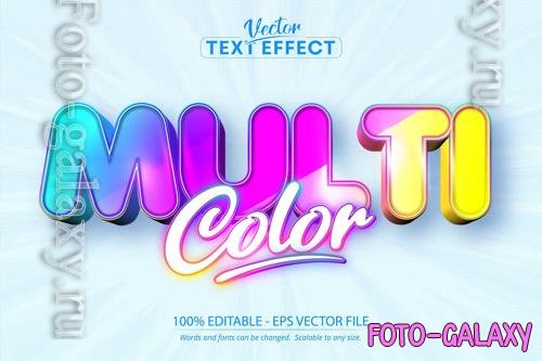 Multicolor - editable text effect, font style