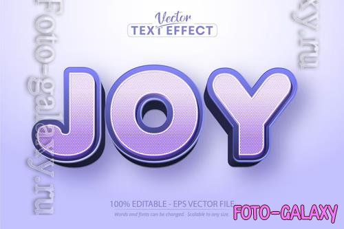 Joy - editable text effect, cartoon font style