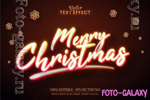 Merry Christmas - editable text effect, font style vol 20