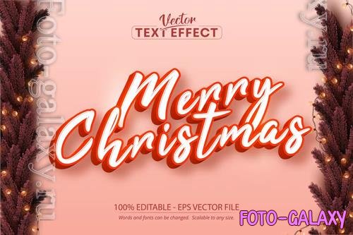 Merry Christmas - editable text effect, font style vol 17