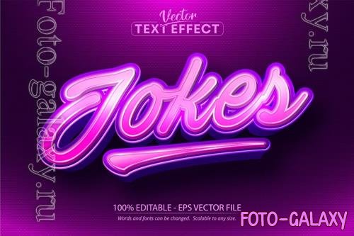 Jokes - editable text effect, cartoon font style