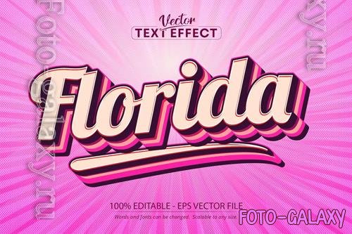 Florida - editable text effect, vintage font style