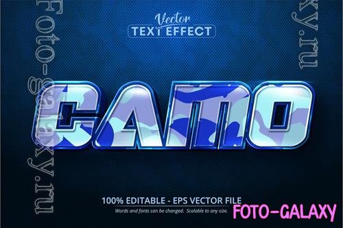 Camouflage - editable text effect, font style