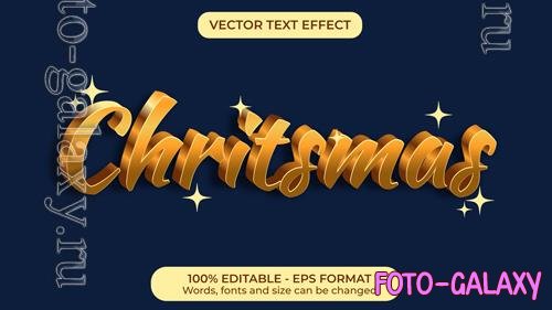 Vector text effect merry cristmas and happy new year vol 2