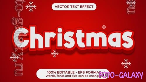 Vector text effect merry cristmas and happy new year vol 3