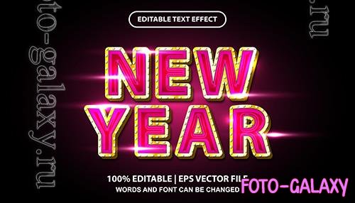 Vector new year editable text effect template