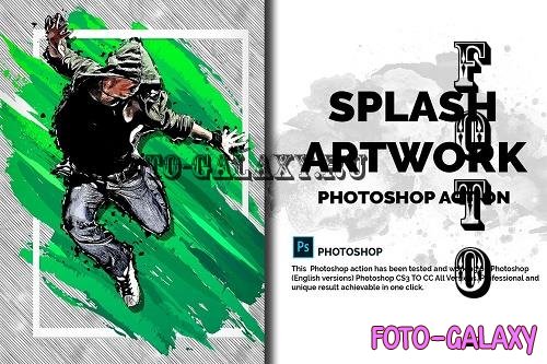 Splash Artwork Photoshop Action - 10989969